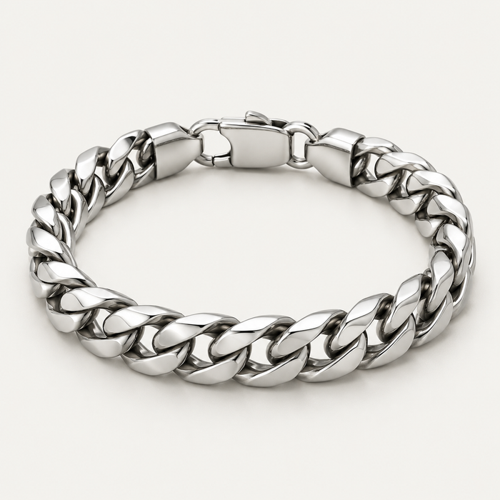 Pulseira masculina de elos — imagem ilustrativa