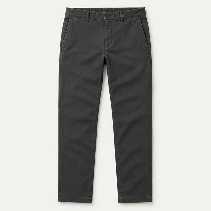 Calça masculina chino grafite — imagem ilustrativa