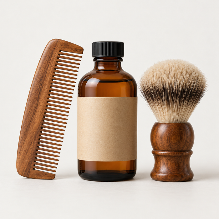 Kit de cuidados para barba — imagem ilustrativa