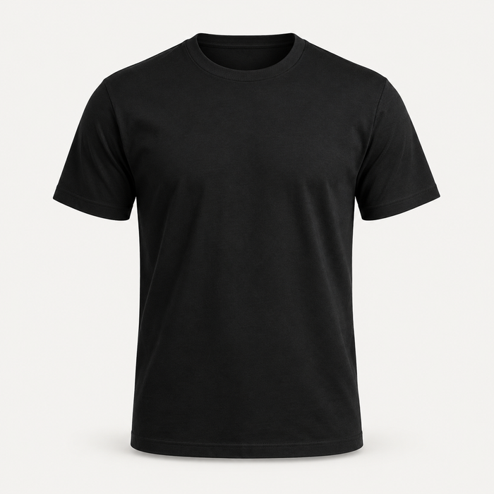 Camiseta masculina básica preta — imagem ilustrativa